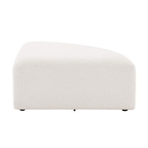 Aurelie Modern Channel Tufted Curved Modular Sectional Sofa | End Ottoman