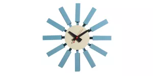 Blue Block Clock