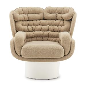 Joe Colombo Elda Futuristic Upholstered Fiberglass Armchair