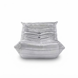 Michel Ducaroy Metallic Chrome Fireside Chair