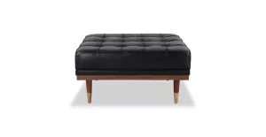Woodrow 33" Box Leather Ottoman