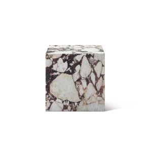 Kaia Marble Plinth Cube Small Side Table