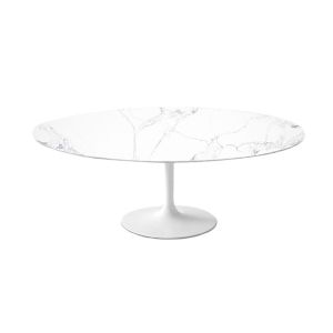 Statuario Venato Calacatta Quartz© Tulip Dining Table - Oval