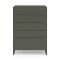 Magnolia Contemporary Italian Tall Curved Matte 5-Drawer Dresser