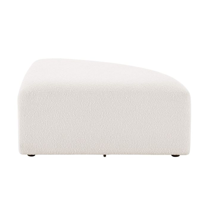 Aurelie Modern Channel Tufted Curved Modular Sectional Sofa | End Ottoman