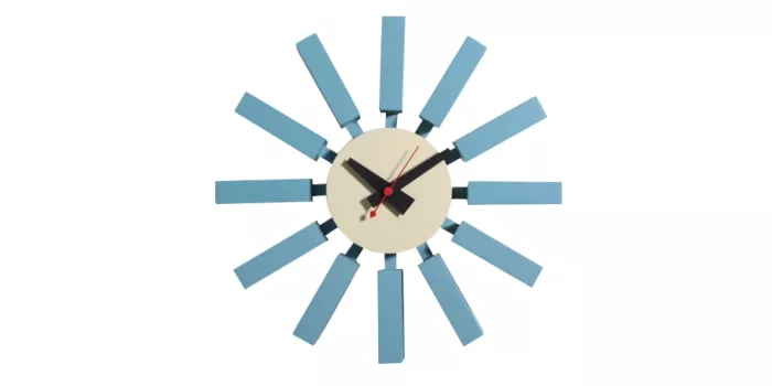 Blue Block Clock