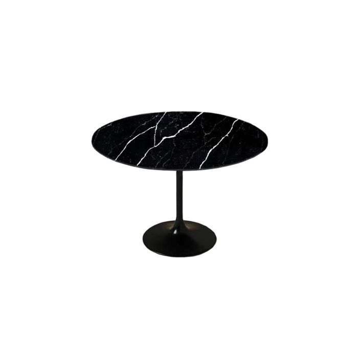 Black Calacatta Quartz | Tulip Dining Table - Round