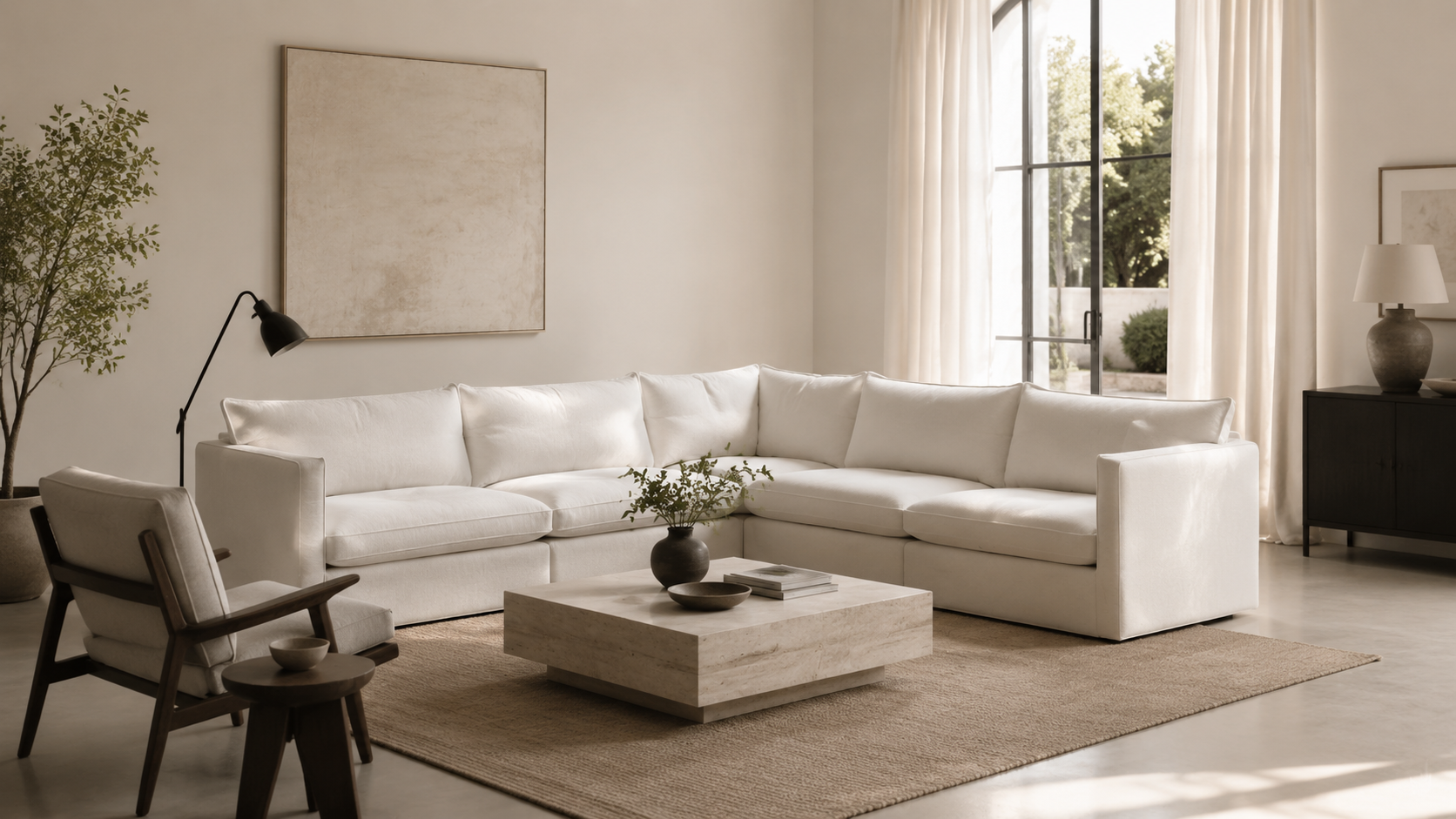 MC Wabi-Sabi Casual Slipcovered Modular Sectional Sofa | Combination 002