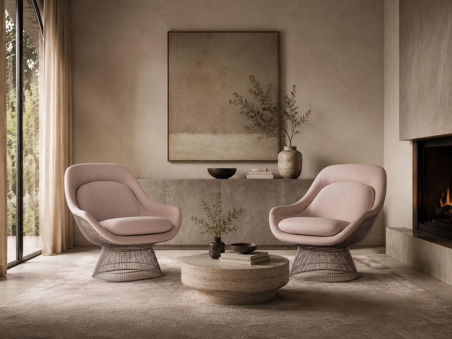Warren Platner Easy Chair - Gold Base