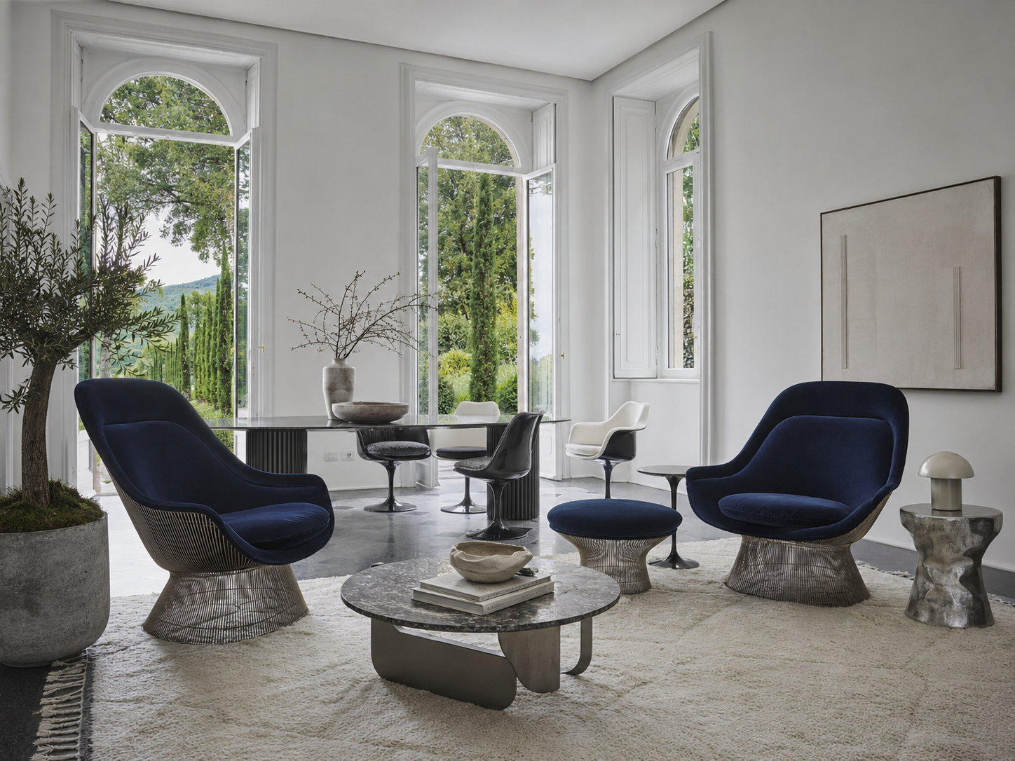 Warren Platner Easy Chair - Gold Base