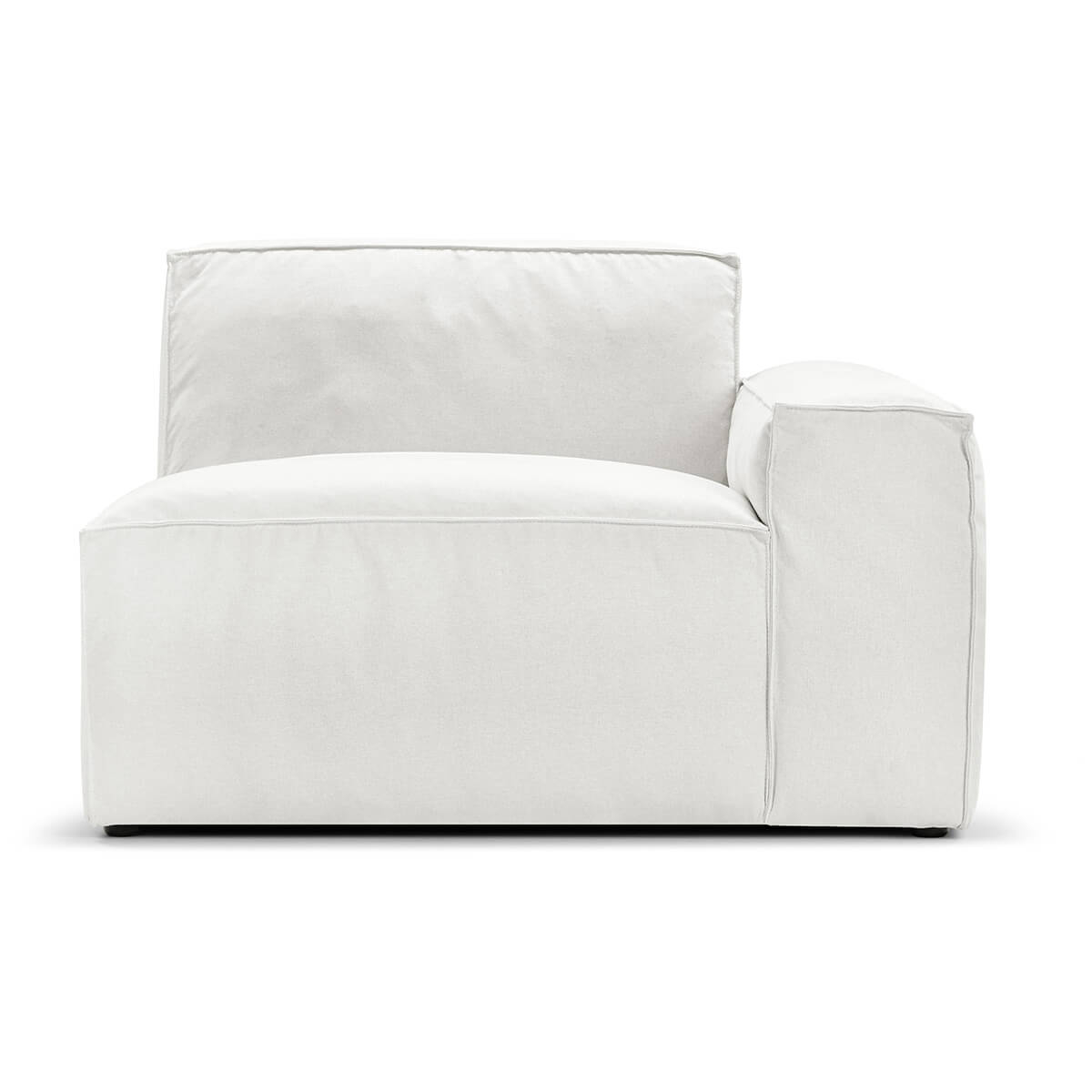 Oasis Modern Low Profile Modular Block Sofa in Latex | Left Armrest