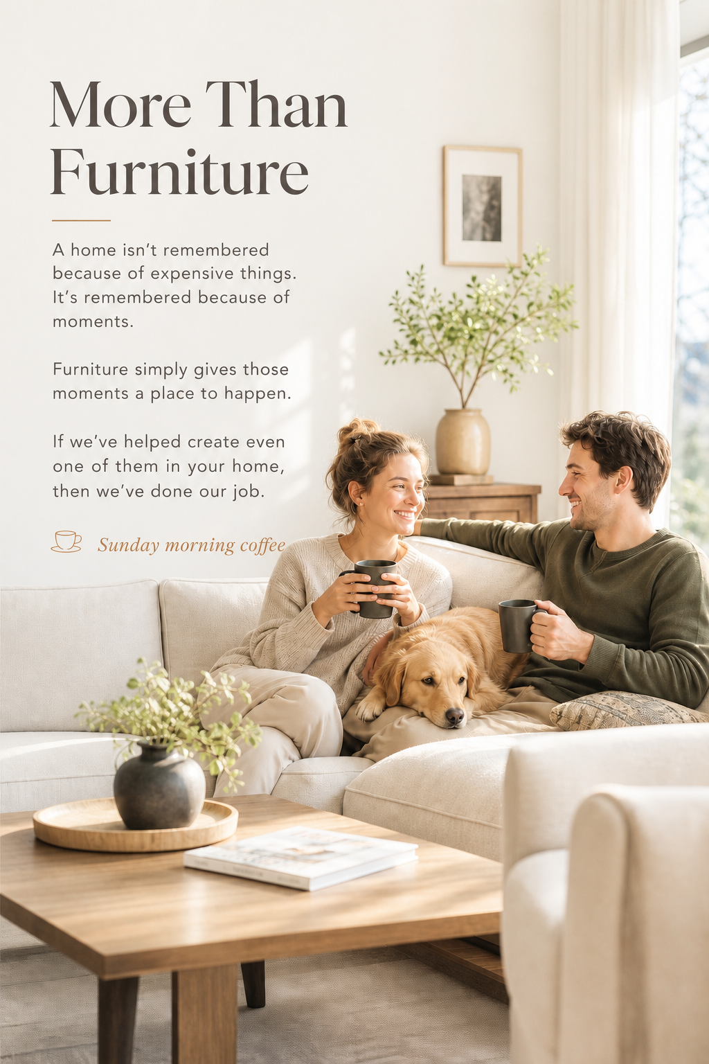 More Than Furniture Sunday morning coffee